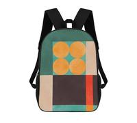 sinyumoney Unisex Colorful Geometry 5 Backpack 3D Printed Travel Rucksack Casual Laptop Rucksack Lightweight Schoolbag For Men Women Boys Girls 17inch
