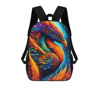 sinyumoney Unisex Colorful Mythical Bird Art 17 Inch Backpack 3d Printed Travel Backpack Casual Laptop Backpack Lightweight SchoolBag for Men Women Boys Girls