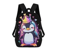 sinyumoney Unisex Colorful Penguin King Backpack 3d Printed Travel Backpack Casual Laptop Backpack Lightweight SchoolBag for Men Women Boys Girls 17inch