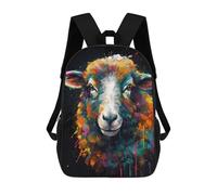 sinyumoney Unisex Colorful Sheep Backpack 3D Printed Travel Rucksack Casual Laptop Rucksack Lightweight Schoolbag For Men Women Boys Girls 17inch