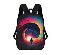 sinyumoney Unisex Colorful Street Backpack 3D Printed Travel Rucksack Casual Laptop Rucksack Lightweight Schoolbag For Men Women Boys Girls 17inch