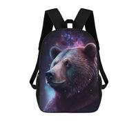 sinyumoney Unisex Cosmic Bear Portrait-10 17 Inch Backpack 3d Printed Travel Backpack Casual Laptop Backpack Lightweight SchoolBag for Men Women Boys Girls