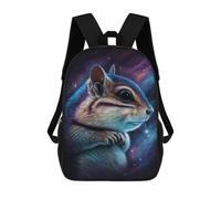 sinyumoney Unisex Cosmic Chipmunk Portrait-1 17 Inch Backpack 3d Printed Travel Backpack Casual Laptop Backpack Lightweight SchoolBag for Men Women Boys Girls