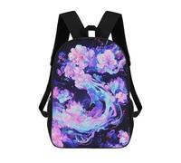 sinyumoney Unisex Cosmic Flower Blossom Backpack 3d Printed Travel Backpack Casual Laptop Backpack Lightweight SchoolBag for Men Women Boys Girls 17inch