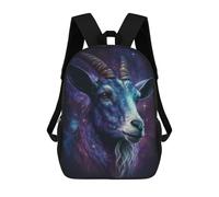 sinyumoney Unisex Cosmic Goat Portrait-4 17 Inch Backpack 3d Printed Travel Backpack Casual Laptop Backpack Lightweight SchoolBag for Men Women Boys Girls