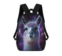 sinyumoney Unisex Cosmic Llama Portrait-14 17 Inch Backpack 3d Printed Travel Backpack Casual Laptop Backpack Lightweight SchoolBag for Men Women Boys Girls