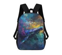 sinyumoney Unisex Cosmic Whale Backpack 3D Printed Travel Rucksack Casual Laptop Rucksack Lightweight Schoolbag For Men Women Boys Girls 17inch