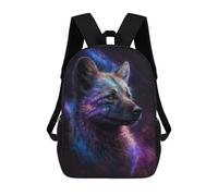 sinyumoney Unisex Cosmic Wolf Art Print-8 17 Inch Backpack 3d Printed Travel Backpack Casual Laptop Backpack Lightweight SchoolBag for Men Women Boys Girls