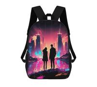 sinyumoney Unisex Couple Lake Landscape Backpack 3D Printed Travel Rucksack Casual Laptop Rucksack Lightweight Schoolbag For Men Women Boys Girls 17inch