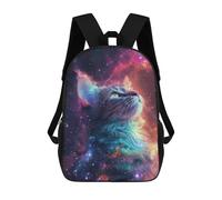 sinyumoney Unisex Cute Galaxy Cat Backpack 3d Printed Travel Backpack Casual Laptop Backpack Lightweight SchoolBag for Men Women Boys Girls 17inch