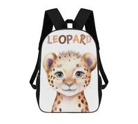 sinyumoney Unisex Cute Leopard Watercolor Nursery 17 Inch Backpack 3d Printed Travel Backpack Casual Laptop Backpack Lightweight SchoolBag for Men Women Boys Girls