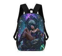 sinyumoney Unisex Dark Fantasy Queen 17 Inch Backpack 3d Printed Travel Backpack Casual Laptop Backpack Lightweight SchoolBag for Men Women Boys Girls