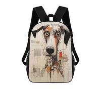 sinyumoney Unisex Dog Abstract Animal Art Backpack 3D Printed Travel Rucksack Casual Laptop Rucksack Lightweight Schoolbag For Men Women Boys Girls 17inch