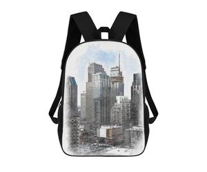 sinyumoney Unisex Downtown Montreal Canada Backpack 3d Printed Travel Backpack Casual Laptop Backpack Lightweight SchoolBag for Men Women Boys Girls 17inch
