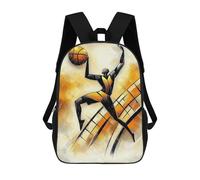 sinyumoney Unisex Dynamic Cubist Basketball Player in Motion Backpack 3d Printed Travel Backpack Casual Laptop Backpack Lightweight SchoolBag for Men Women Boys Girls 17inch