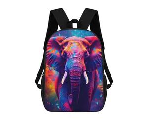 sinyumoney Unisex Elephant Black Light UV Backpack 3D Printed Travel Rucksack Casual Laptop Rucksack Lightweight Schoolbag For Men Women Boys Girls 17inch