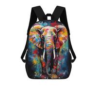 sinyumoney Unisex Elephant Painting Backpack 3D Printed Travel Rucksack Casual Laptop Rucksack Lightweight Schoolbag For Men Women Boys Girls 17inch
