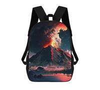 sinyumoney Unisex Eruption Volcano 17 Inch Backpack 3d Printed Travel Backpack Casual Laptop Backpack Lightweight SchoolBag for Men Women Boys Girls