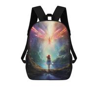 sinyumoney Unisex Fairy Mystical Enchanted Backpack 3D Printed Travel Rucksack Casual Laptop Rucksack Lightweight Schoolbag For Men Women Boys Girls 17inch