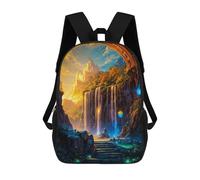 sinyumoney Unisex Fantasy Cave Nature Sky Backpack 3D Printed Travel Rucksack Casual Laptop Rucksack Lightweight Schoolbag For Men Women Boys Girls 17inch