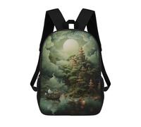 sinyumoney Unisex Fantasy Landscape 35 Backpack 3D Printed Travel Rucksack Casual Laptop Rucksack Lightweight Schoolbag For Men Women Boys Girls 17inch