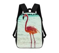 sinyumoney Unisex Flamingo 17 Inch Backpack 3d Printed Travel Backpack Casual Laptop Backpack Lightweight SchoolBag for Men Women Boys Girls