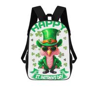 sinyumoney Unisex Flamingo Saint Patricks Backpack 3d Printed Travel Backpack Casual Laptop Backpack Lightweight SchoolBag for Men Women Boys Girls 17inch