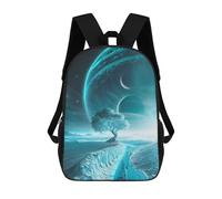sinyumoney Unisex Frozen Frontier Backpack 3D Printed Travel Rucksack Casual Laptop Rucksack Lightweight Schoolbag For Men Women Boys Girls 17inch