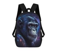 sinyumoney Unisex Galactic Chimpanzee Portrait-3 17 Inch Backpack 3d Printed Travel Backpack Casual Laptop Backpack Lightweight SchoolBag for Men Women Boys Girls