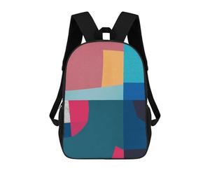 sinyumoney Unisex Geometric Collage 3 Backpack 3D Printed Travel Rucksack Casual Laptop Rucksack Lightweight Schoolbag For Men Women Boys Girls 17inch