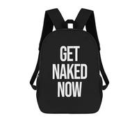 sinyumoney Unisex Get Naked Now Backpack 3d Printed Travel Backpack Casual Laptop Backpack Lightweight SchoolBag for Men Women Boys Girls 17inch