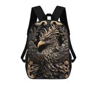 sinyumoney Unisex Glorious Phoenix Art Deco 17 Inch Backpack 3d Printed Travel Backpack Casual Laptop Backpack Lightweight SchoolBag for Men Women Boys Girls