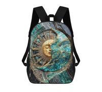 sinyumoney Unisex Golden Sun And Moon Kintsugi Art Backpack 3d Printed Travel Backpack Casual Laptop Backpack Lightweight SchoolBag for Men Women Boys Girls 17inch