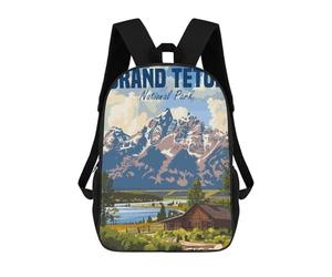 sinyumoney Unisex Grand Teton National Park USA Backpack 3d Printed Travel Backpack Casual Laptop Backpack Lightweight SchoolBag for Men Women Boys Girls 17inch