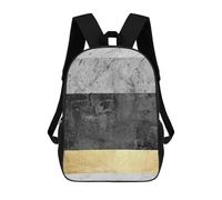 sinyumoney Unisex Gray And Gold Art L Backpack 3D Printed Travel Rucksack Casual Laptop Rucksack Lightweight Schoolbag For Men Women Boys Girls 17inch