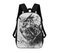 sinyumoney Unisex Great Horned Owl Backpack 3D Printed Travel Rucksack Casual Laptop Rucksack Lightweight Schoolbag For Men Women Boys Girls 17inch