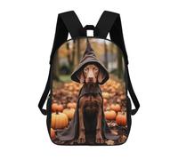 sinyumoney Unisex Halloween Vizsla Backpack 3d Printed Travel Backpack Casual Laptop Backpack Lightweight SchoolBag for Men Women Boys Girls 17inch
