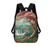 sinyumoney Unisex Horizon of The Fuji Sakura Shrine Backpack 3d Printed Travel Backpack Casual Laptop Backpack Lightweight SchoolBag for Men Women Boys Girls 17inch