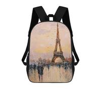 sinyumoney Unisex In Paris Backpack 3D Printed Travel Rucksack Casual Laptop Rucksack Lightweight Schoolbag For Men Women Boys Girls 17inch