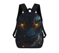 sinyumoney Unisex Intense Black Panther with Glowing Eyes 17 Inch Backpack 3d Printed Travel Backpack Casual Laptop Backpack Lightweight SchoolBag for Men Women Boys Girls