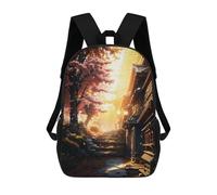 sinyumoney Unisex Japanese Cherry Blossom Backpack 3d Printed Travel Backpack Casual Laptop Backpack Lightweight SchoolBag for Men Women Boys Girls 17inch