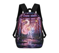 sinyumoney Unisex Kitsune in A Torii Gate 17 Inch Backpack 3d Printed Travel Backpack Casual Laptop Backpack Lightweight SchoolBag for Men Women Boys Girls