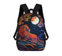 sinyumoney Unisex Leon Neon Light Backpack 3D Printed Travel Rucksack Casual Laptop Rucksack Lightweight Schoolbag For Men Women Boys Girls 17inch