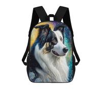 sinyumoney Unisex Magical Galaxy Dog Art Print 17 Inch Backpack 3d Printed Travel Backpack Casual Laptop Backpack Lightweight SchoolBag for Men Women Boys Girls