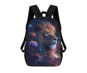 sinyumoney Unisex Magical Lion Fantasy Artwork 17 Inch Backpack 3d Printed Travel Backpack Casual Laptop Backpack Lightweight SchoolBag for Men Women Boys Girls