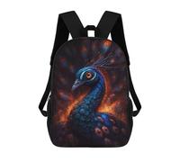 sinyumoney Unisex Magical Peacock Artwork -1 17 Inch Backpack 3d Printed Travel Backpack Casual Laptop Backpack Lightweight SchoolBag for Men Women Boys Girls