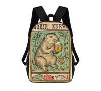 sinyumoney Unisex Medieval Bober Kurwa Beaver Backpack 3d Printed Travel Backpack Casual Laptop Backpack Lightweight SchoolBag for Men Women Boys Girls 17inch