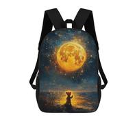 sinyumoney Unisex Midnight Teddy Bear Backpack 3D Printed Travel Rucksack Casual Laptop Rucksack Lightweight Schoolbag For Men Women Boys Girls 17inch