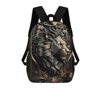 sinyumoney Unisex Mighty God Lion 17 Inch Backpack 3d Printed Travel Backpack Casual Laptop Backpack Lightweight SchoolBag for Men Women Boys Girls