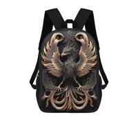 sinyumoney Unisex Mighty Golden Phoenix 17 Inch Backpack 3d Printed Travel Backpack Casual Laptop Backpack Lightweight SchoolBag for Men Women Boys Girls